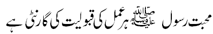 love of prophet