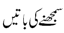 سمجھنے کی باتیں -  Things to understand!! For those who want to tread on the path of Tareeqah.
