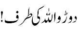 دوڑو اللہ کی طرف - Run towards Allah !