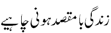 زندگی با مقصد ہونی چاہیے - Life should be purposeful