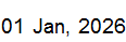 1 Jan, 2026