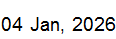 4 Jan, 2026